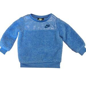 Nike‎ Fleece Puffer Pullover Jacket Purple Blue Periwinkle Unisex 18M Sweatshirt